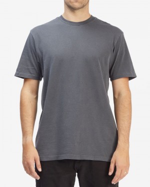 Charcoal Men's Billabong Essential Wave Washed Short Sleeve T-Shirt | 082195YBO