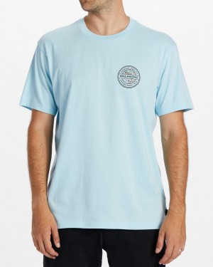 Coastal Blue Men's Billabong Rotor T-Shirt | 102739TYP