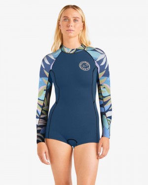 Indigo Ocean Women's Billabong Spring Fever Long Sleeve Spring Wetsuit | 284609PBW