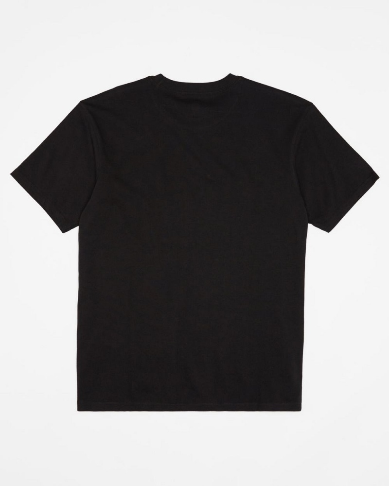 Washed Black Men's Billabong Stacked Arch Short Sleeve T-Shirt | 293187LNO